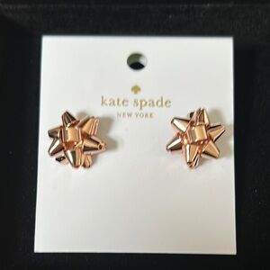 Kate Spade Rose Gold Bow Earrings